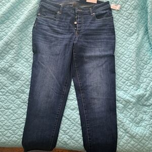 Maurice's dark wash cropped boyfriend